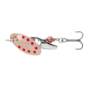 Savage gear rotačka sticklebait spinner copper red dots - 1 4,5 g