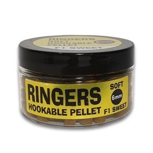Ringers mäkčené pelety soft hook pellets 6 mm 65 g - f1 sweet