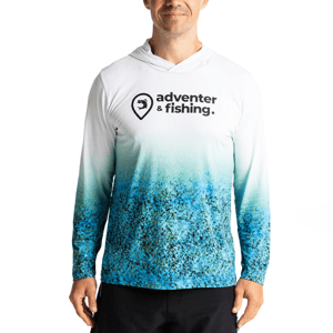 Adventer & fishing funkčné hoodie uv tričko white bluefin trevally - veľkosť s