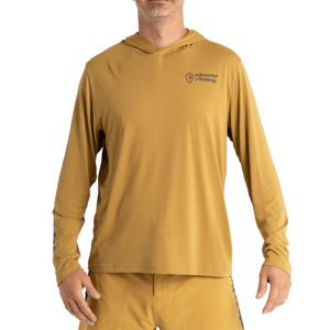 Adventer & fishing funkčné hoodie uv tričko sand - veľkosť s