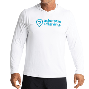 Adventer & fishing funkčné hoodie uv tričko white bluefin - veľkosť s