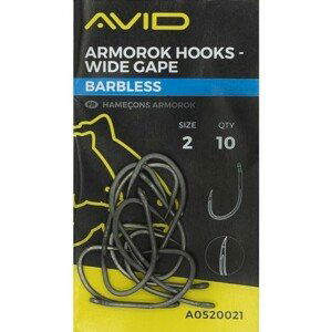 Avid carp háčiky armorok hooks wide gape barbless - 6