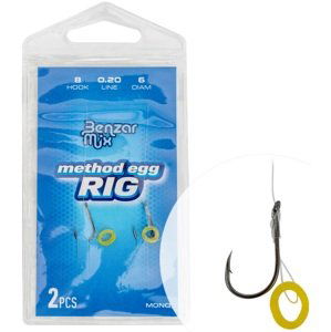 Benzár mix náväzec method egg rig 13 cm 2 ks - háčik 8