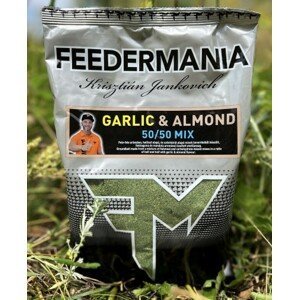 Feedermania krmítková zmes groundbait 50/50 mix 800 g - garlic almond