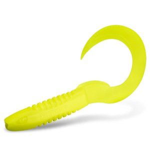 Delphin gumová nástraha twistax  eel tail uvs yella 5 ks -  6 cm