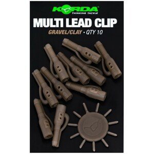 Korda závesky multi lead clip - gravel/clay