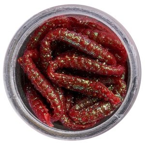 Berkley gumová nástraha powerbait power honey worm 2,5 cm 55 kg red scales