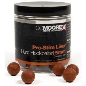 Cc moore tvrdené boilie pro-stim liver hard hookbaits - 15 mm 50 ks