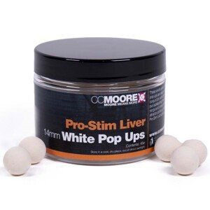 Cc moore plávajúce boilie pro-stim liver white pop ups 14 mm 45 ks