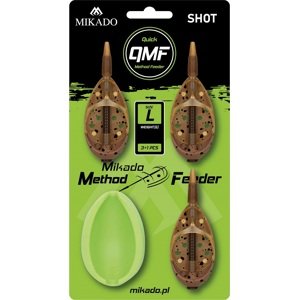 Mikado krmítko method feeder shot q.m.f. set l - 3x60 g