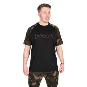 Fox tričko black camo outline t-shirt - s