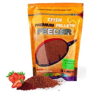 Zfish mikro pelety premium feeder pellets 2 mm 700 g - strawberry & robin red