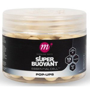 Mainline plávajúce boilie super buoyant pop-ups essential cell 150 ml 13 mm - white