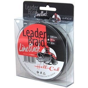 Hell-cat náväzcová šnúra leader braid line black 20 m-priemer 1,20 mm / nosnosť 100 kg