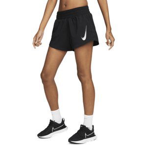 NIKE-W NK SWOOSH SHORT VENEER VERS-Black Čierna S