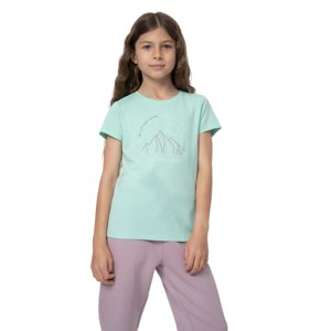 4F JUNIOR-TSHIRT  F387-47S-MINT Zelená 152