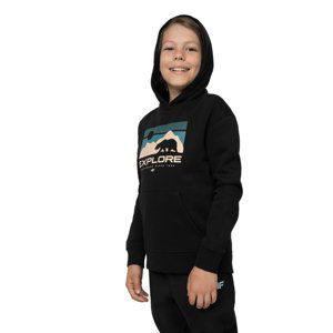 4F-SWEATSHIRT M241-20S-DEEP BLACK Čierna 164