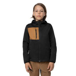 4F-SOFTSHELL JACKET M041-20S-DEEP BLACK Čierna 146