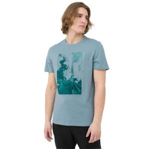 4F-TSHIRT M485-34S-LIGHT BLUE Modrá XXL