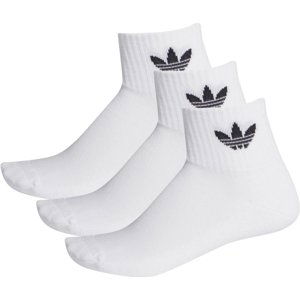 ADIDAS ORIGINALS-MID ANKLE SCK-WHITE 3 PACK Biela 46/48