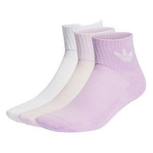 ADIDAS ORIGINALS-MID ANKLE SCK-WHITE/BLILIL/CLPINK 3 PACK Ružová 37/39