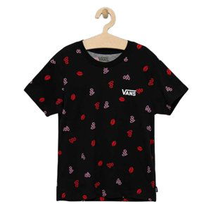 VANS-VALENTINES PRINT BOXY-BLACK Čierna XL