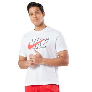 NIKE-M NSW TEE SWOOSH BLOCK-100-White Biela S