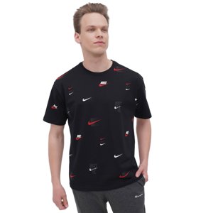 NIKE-M NSW TEE M90 12MO LBR AOP-010-Black Čierna XL