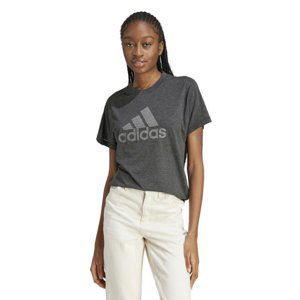 ADIDAS-W WINRS 3.0 TEE-IM2423-black melange/grey three, Čierna L