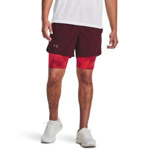 UNDER ARMOUR-UA LAUNCH 5 inch 2-IN-1 SHORT-MRN Červená XL