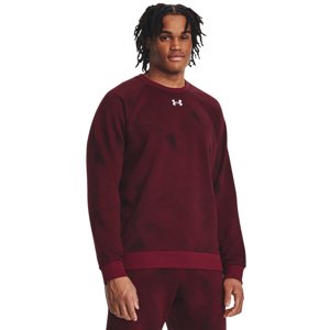 UNDER ARMOUR-UA Rival Fleece Printed Crew-MRN Červená M