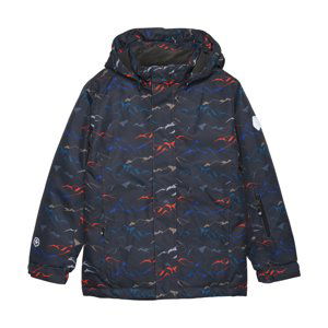 COLOR KIDS-Ski Jacket - AOP, phantom Čierna 164