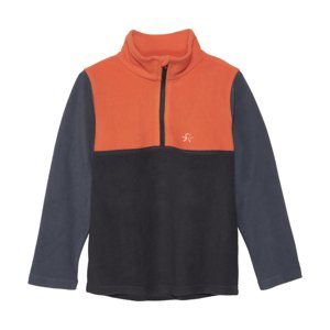 COLOR KIDS-Fleece Pulli - Colorblock, orange Oranžová 128