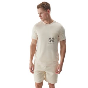 4F-TSHIRT-4FWSS24TTSHM1284-83S-BEIGE Béžová L