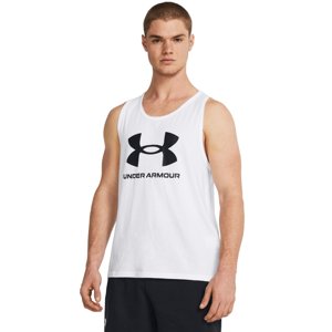 UNDER ARMOUR-UA SPORTSTYLE LOGO TANK-WHT Biela L