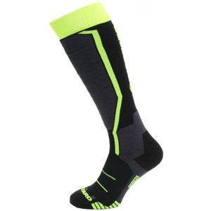 BLIZZARD-Allround ski socks junior, black/anthracite/signal yellow Čierna 30/32