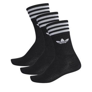 ADIDAS ORIGINALS-SOLID CREW SOCK BLACK/WHITE 3 PCK Čierna 39/42