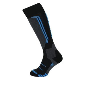 BLIZZARD-Allround wool ski socks,black/anthracite/blue Čierna 43/46