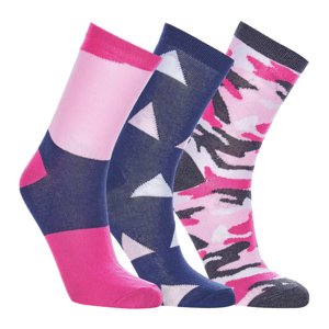 AUTHORITY-SOCKS HIGH STRIPE 3 PCK pink Ružová 31/34