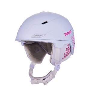 BLIZZARD-Viva Double ski helmet, white matt/magenta flowers Biela 56/59 cm 20/21