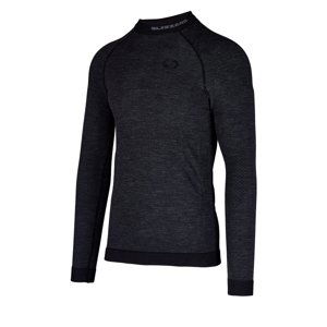 BLIZZARD-SHORT CUT-Mens long sleeve, merino wool, anthracite-20/21 Šedá M/L