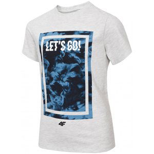 4F-BOYS T-SHIRT-HJL20-JTSM021-25M Šedá 152