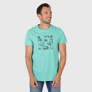 BRUNOTTI-Tim-Print Mens T-shirt-0634-Carribean green Zelená XL