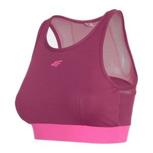 4F-SPORTS BRA-H4Z20-STAD011-60S-BURGUNDY Ružová XS