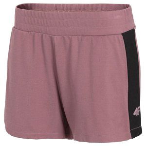 4F-WOMENS SHORTS-H4L21-SKDD011-60S-BURGUNDY Ružová XL