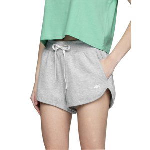 4F-WOMENS SHORTS-H4L21-SKDD015-27M-COLD LIGHT GREY MELANGE Šedá XL