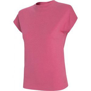 4F-WOMENS T-SHIRT-H4L21-TSD038-55S-HOT PINK Ružová L