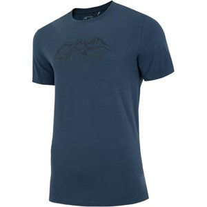 4F-MENS T-SHIRT-H4L21-TSM062-32S-DENIM Modrá S