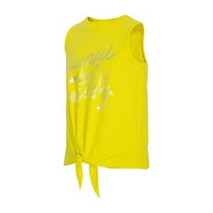 4F JUNIOR-GIRLS-t-shirt-HJL21-JTSD013B-71S-Yellow Žltá 134