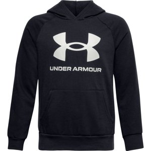 UNDER ARMOUR-UA RIVAL FLEECE HOODIE-BLK Čierna 160/170